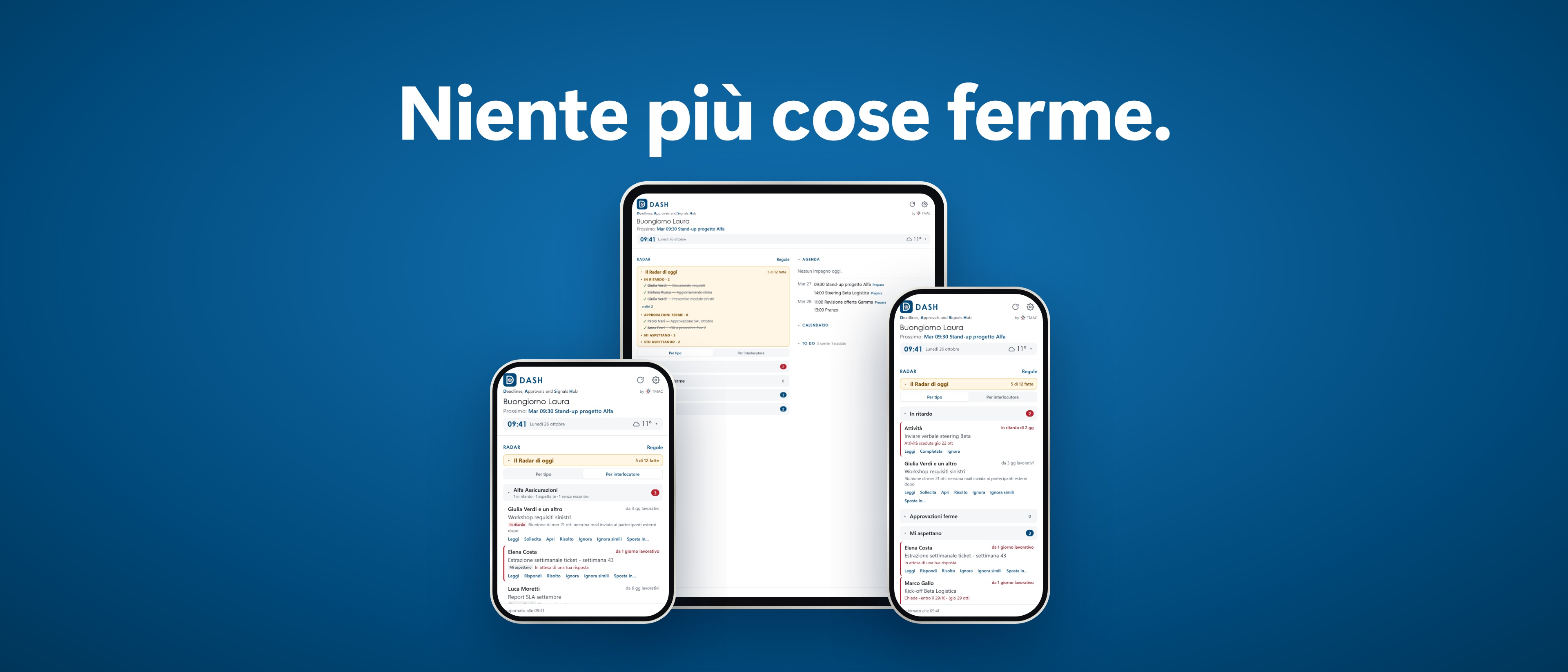 DASH su iPad, iPhone e iPhone Duo: Niente più cose ferme.